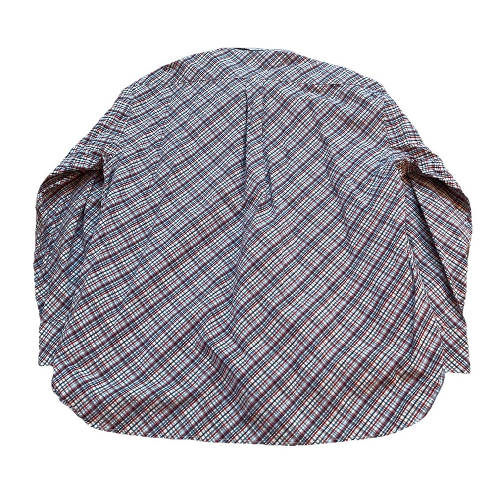 Tommy Hilfiger 80's 2ply Button Up Shirt Men's XL Red Blue Check‎ Long Sleeve - Picture 2 of 6